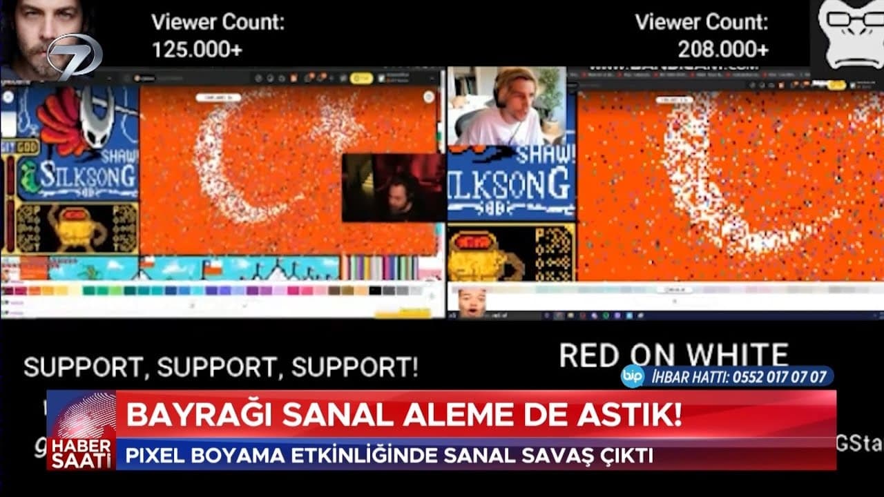 REDDİT R/PLACE PİXEL SAVAŞI | TÜRK BAYRAĞINA SALDIRILDI | ELRAENN BAYRAĞI KORUDU | KANAL 7 HABER..^^ thumbnail